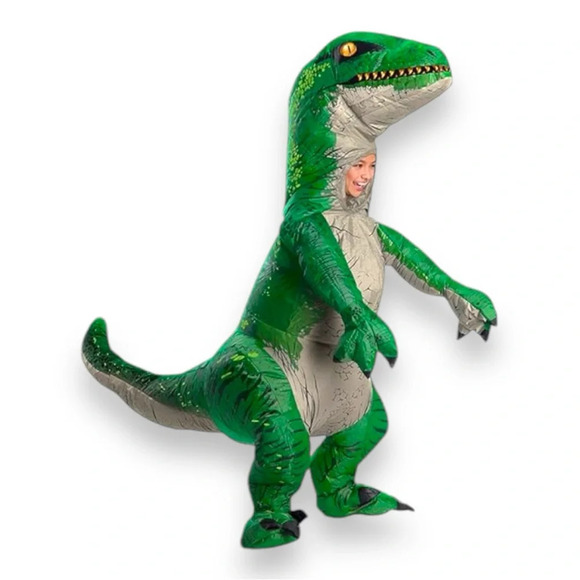 RUBIES Children’s Green Inflatable‎ Velociraptor Costume One Size | EUC - Picture 1 of 4
